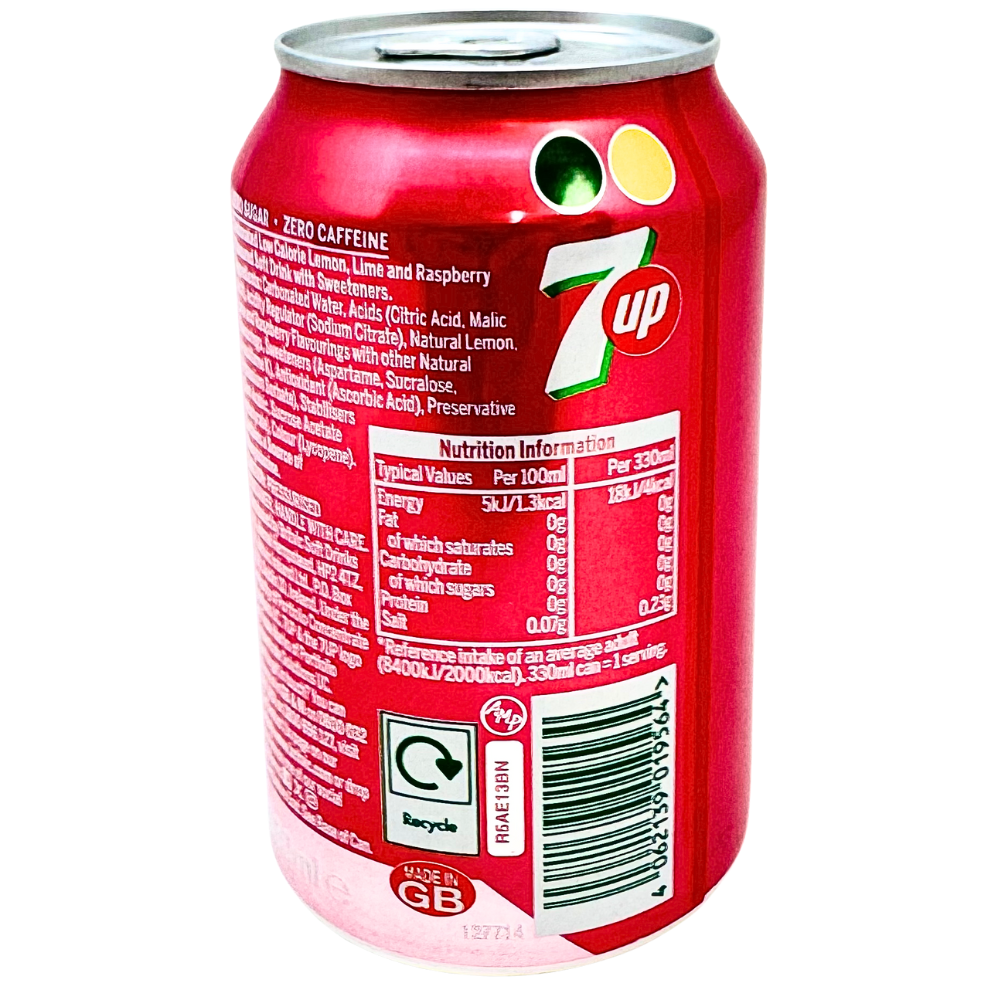 7UP Pink Lemonade Zero (UK) - 330mL