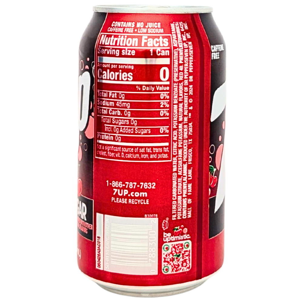 7UP Cherry Zero Sugar - 355mL