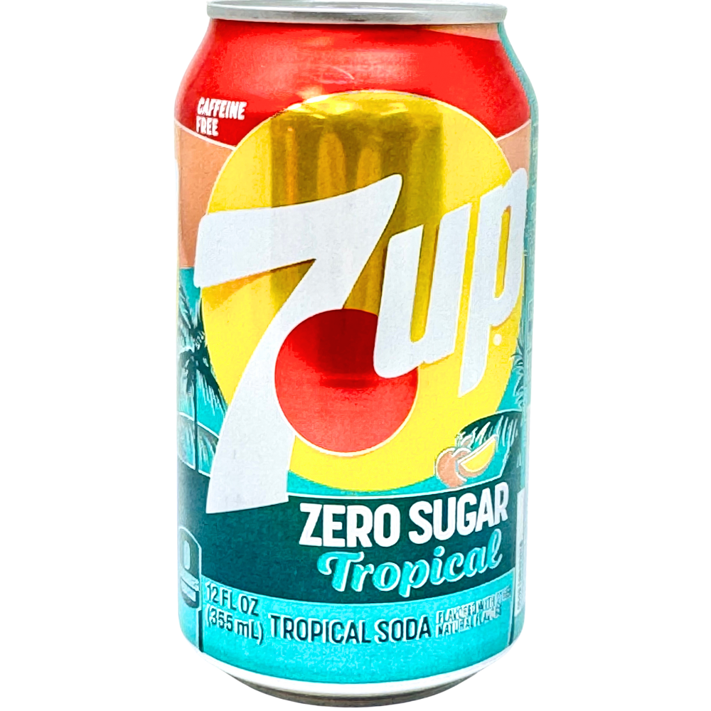 7UP Tropical Zero Sugar Soda - 355mL