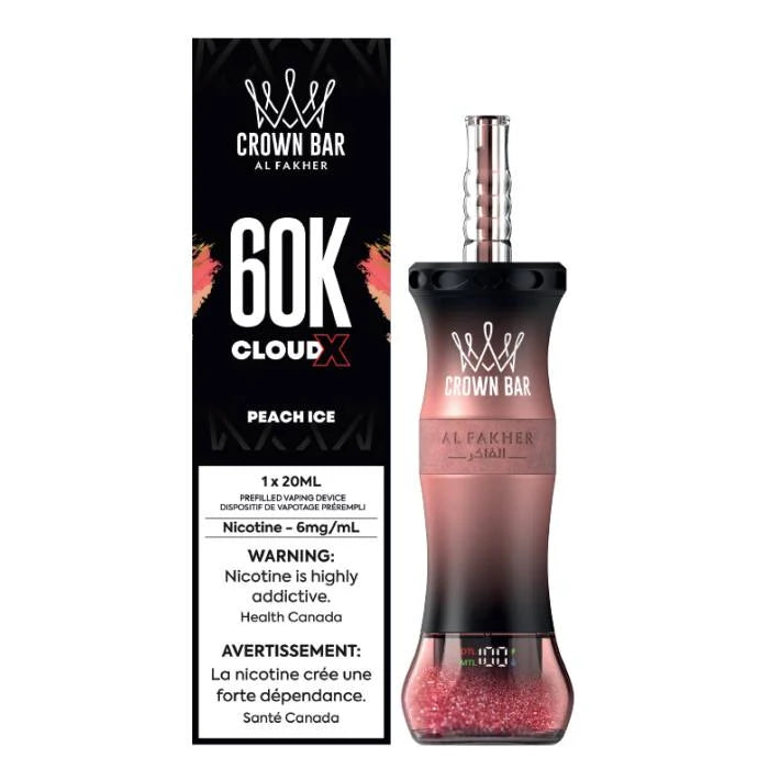 Al Fakher Crown Bar Cloud X 60K Peach Ice