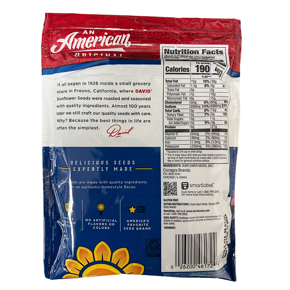 DAVID Original Sunflower Seeds - 5.25 oz