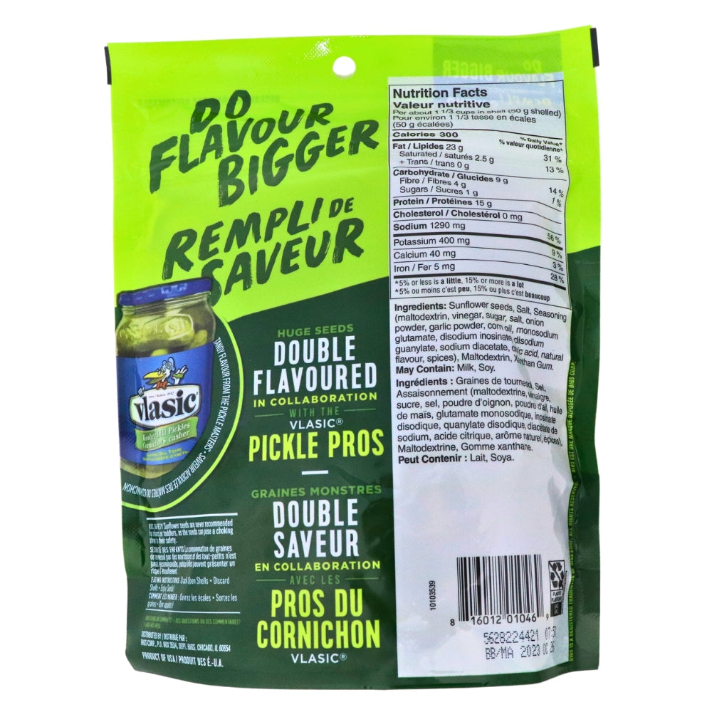 Bigs Vlasic Dill Pickle Sunflower Seeds - 150g