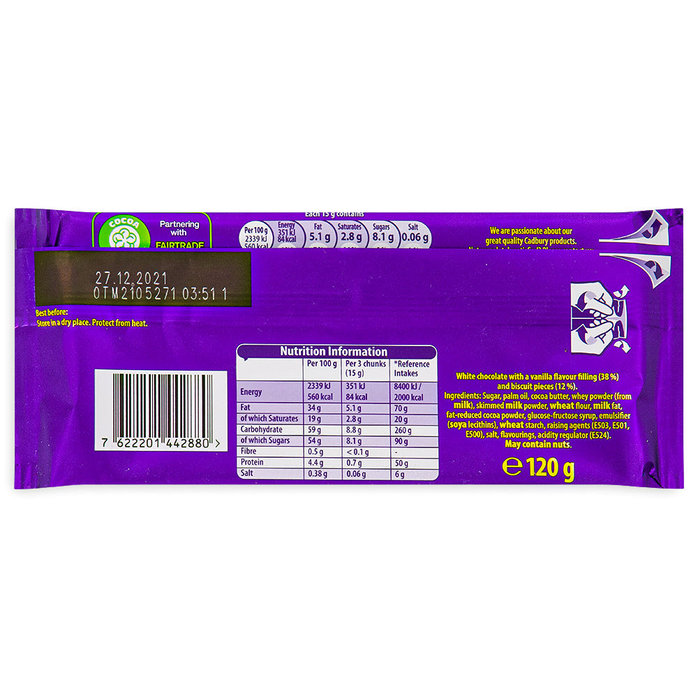 Cadbury White Oreo (UK) - 120g *BB Sep 03 2026*
