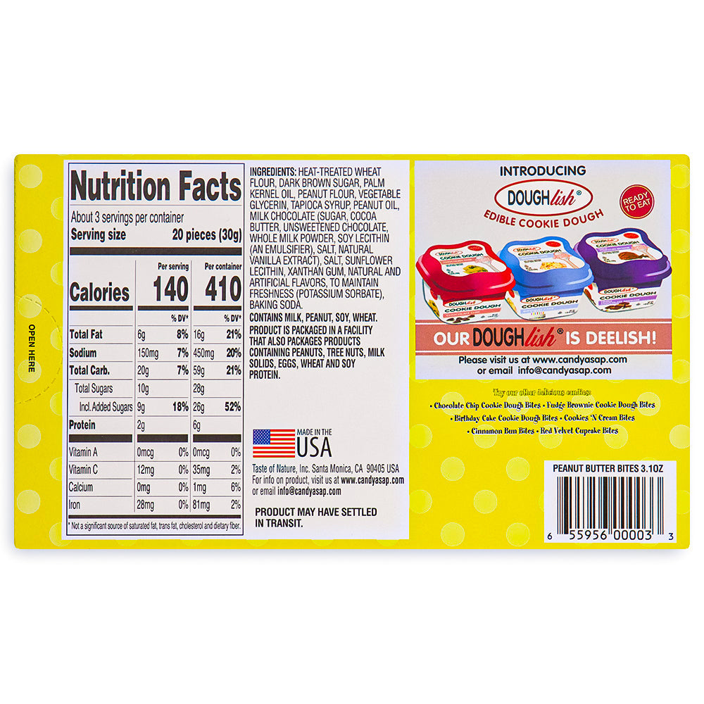 Peanut Butter Cookie Dough Bites Theatre Box - 3.1oz
