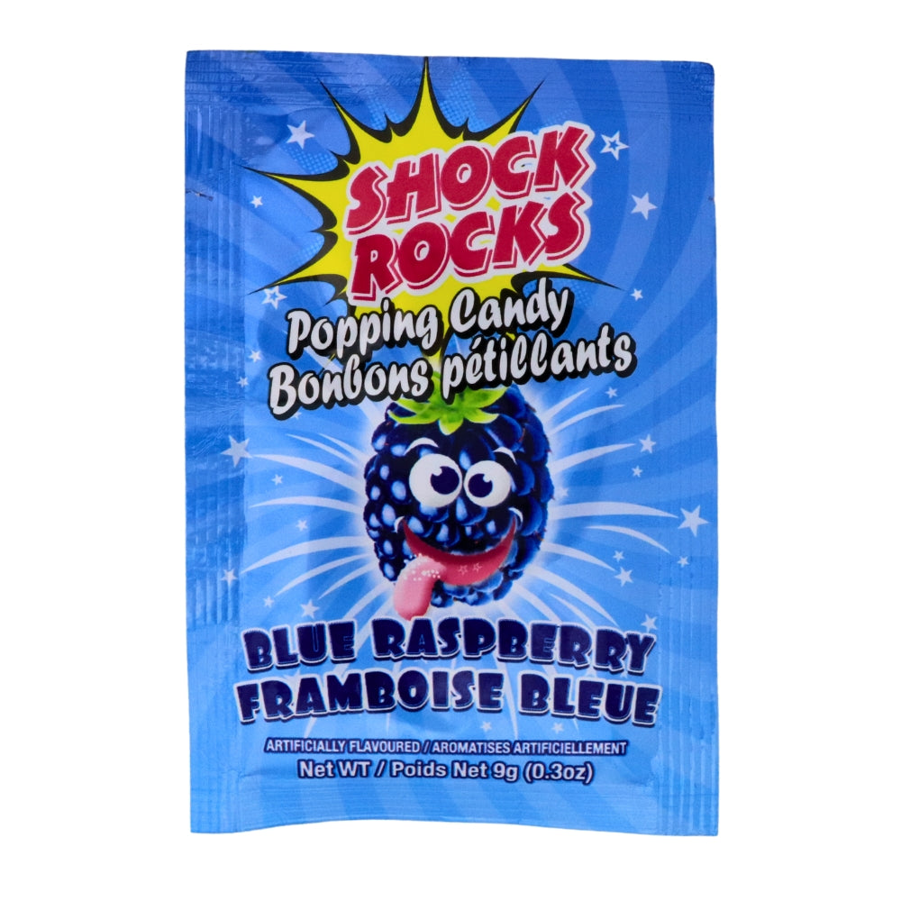 Shock Rocks Blue Raspberry Popping Candy  - 9g