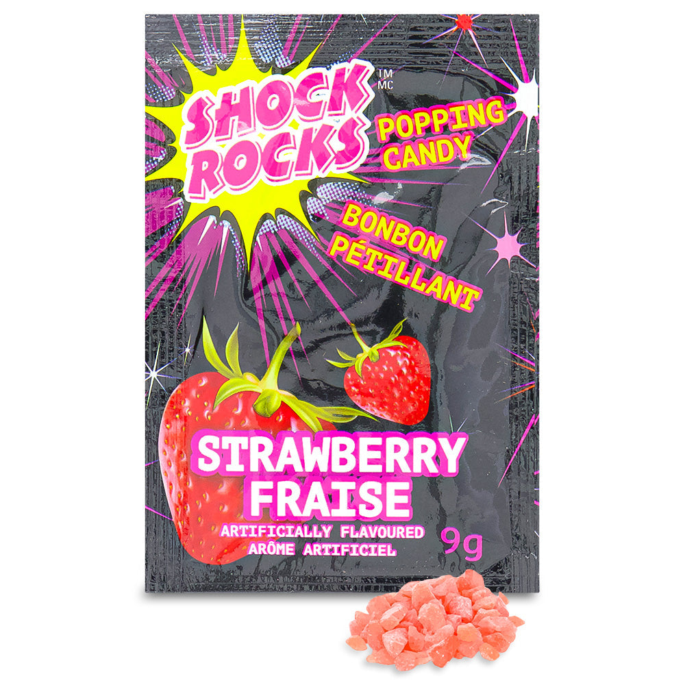 Shock Rocks Strawberry Popping Candy  - 9g