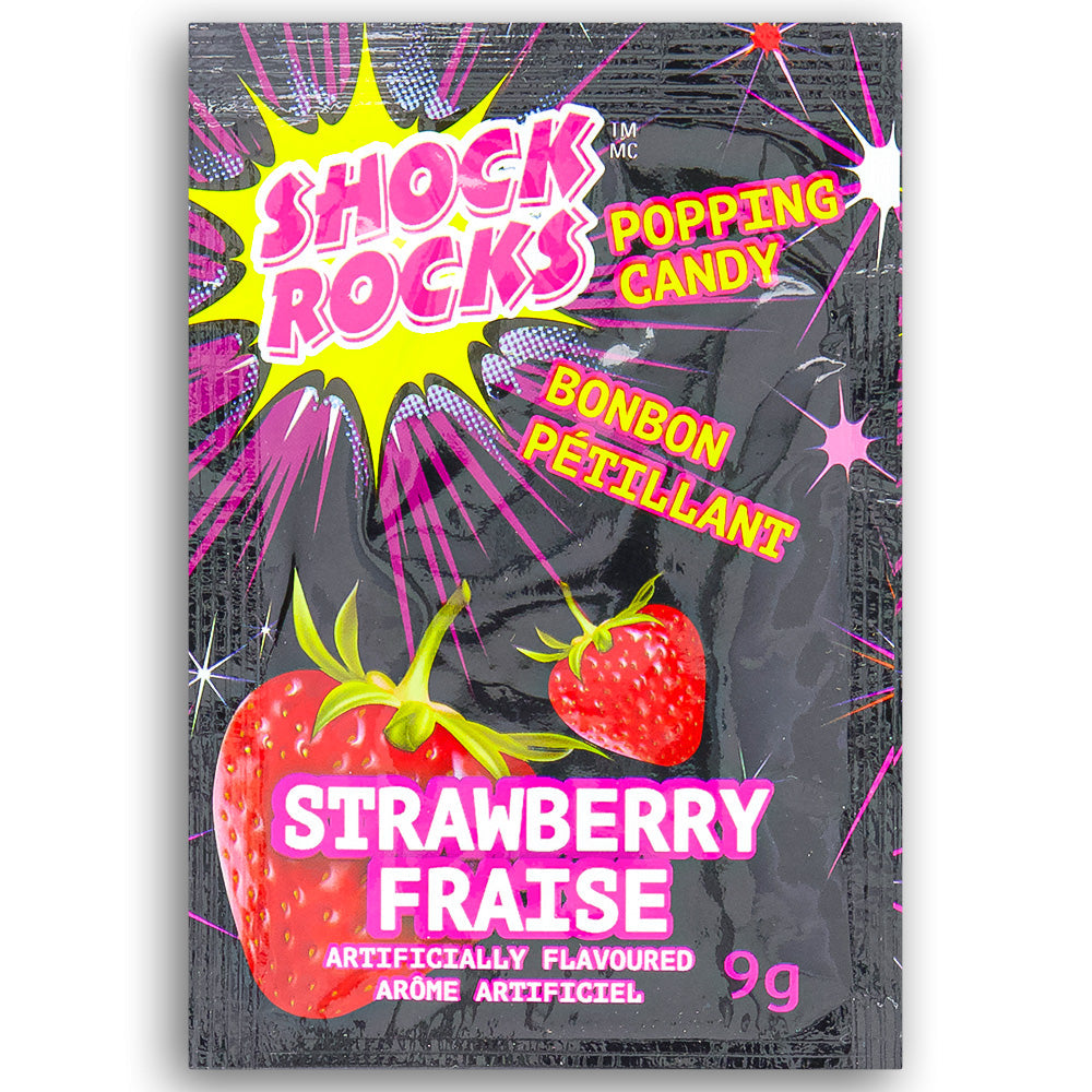 Shock Rocks Strawberry Popping Candy  - 9g