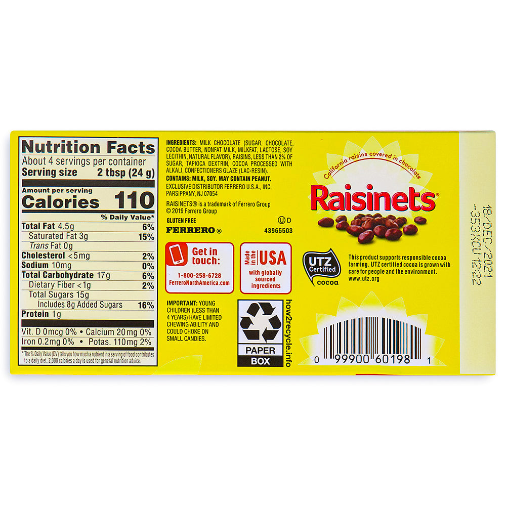 Raisinets Milk Chocolate Theatre Pack - 3.1oz