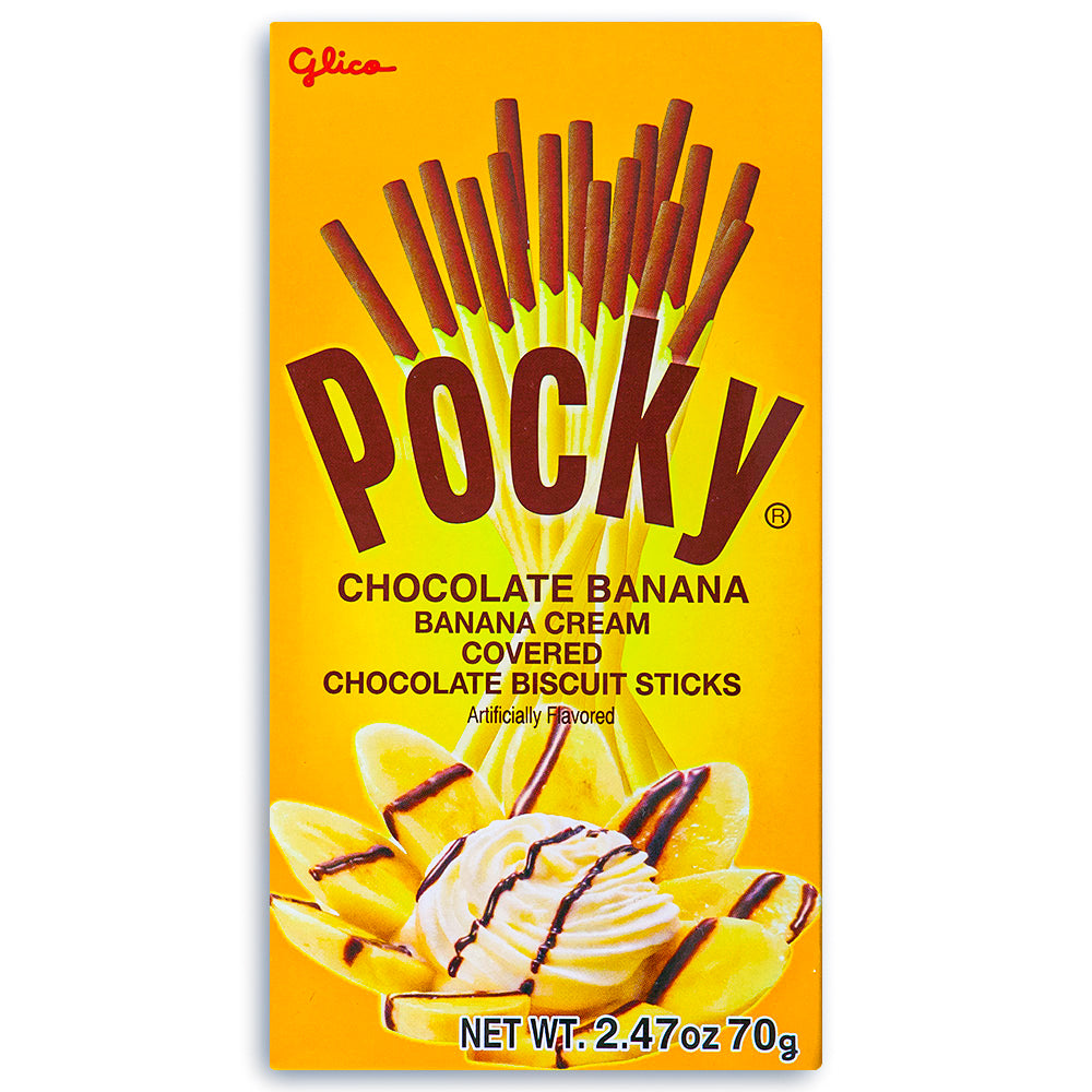 Glico Pocky Cream Coated Biscuit Sticks - Chocolate Banana - 2.47oz