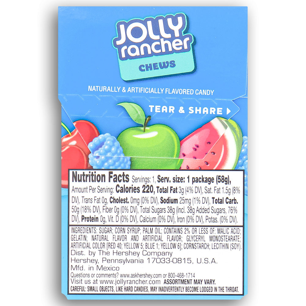 Jolly Rancher Chews Original Flavours - 2.06 oz.
