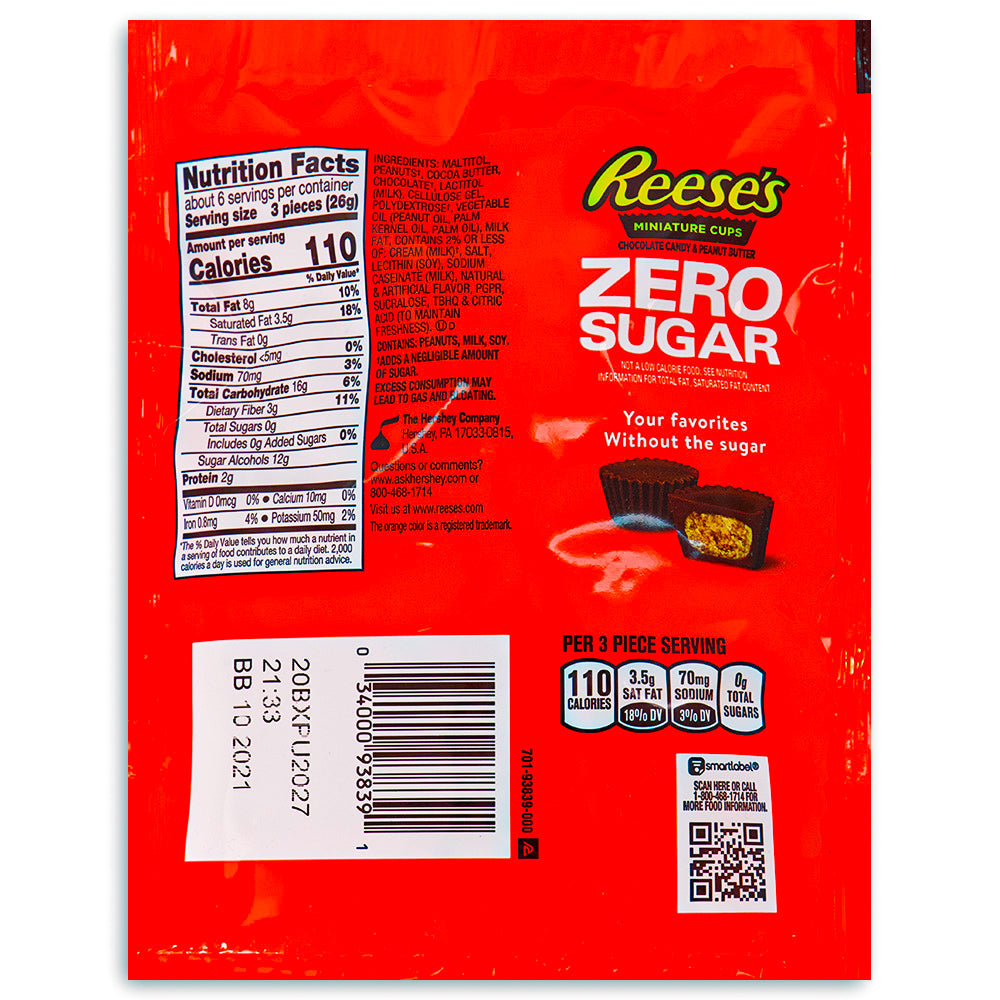 Reese's Zero Sugar Miniature Cups - 5.1oz
