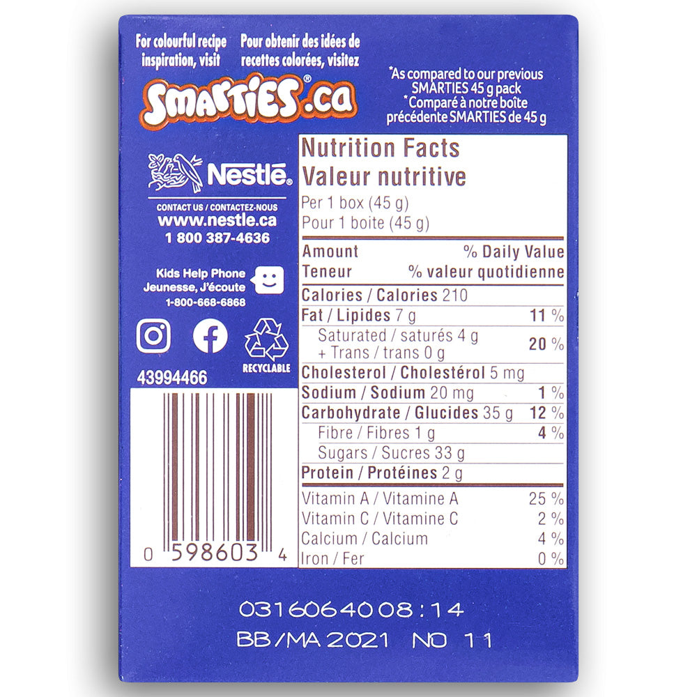 Smarties Candy - 45g *BB Sep 24 2026*