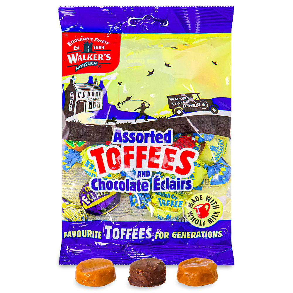 Walker's Assorted Toffees & Chocolate Eclairs (UK) - 150g