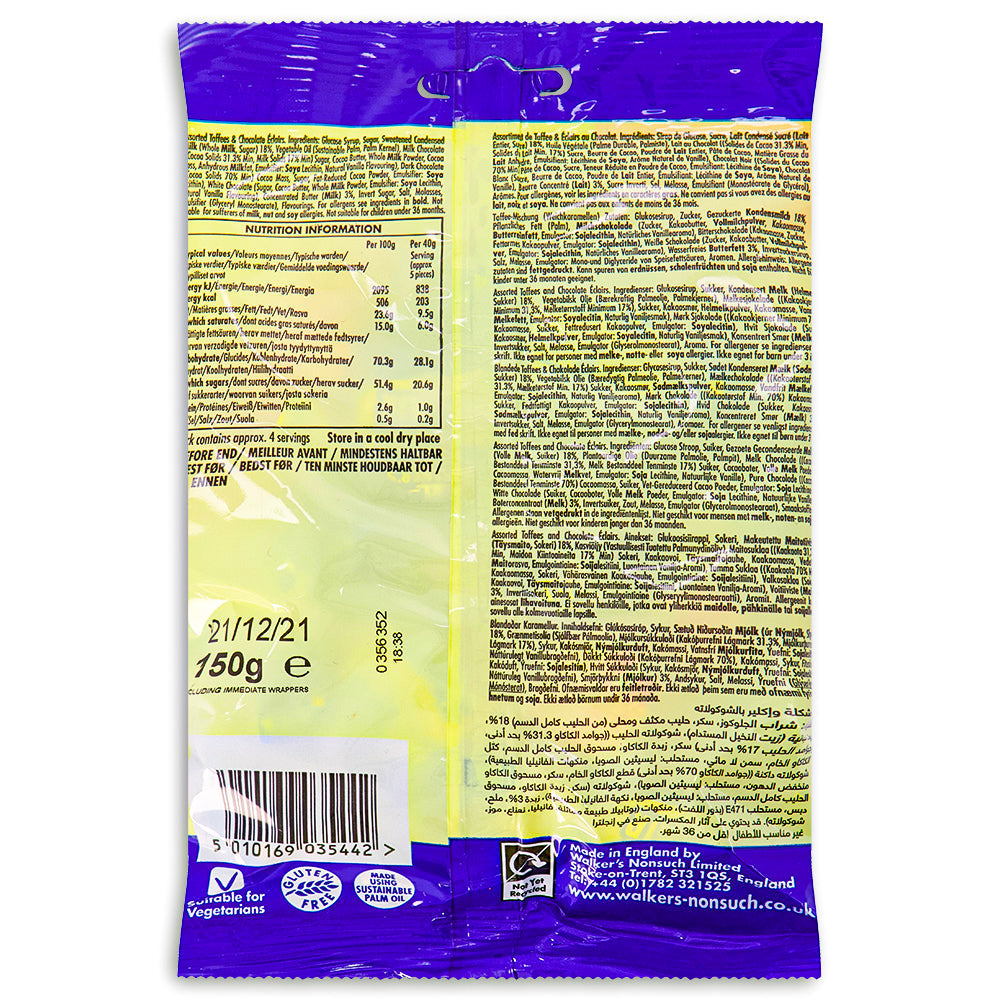 Walker's Assorted Toffees & Chocolate Eclairs (UK) - 150g