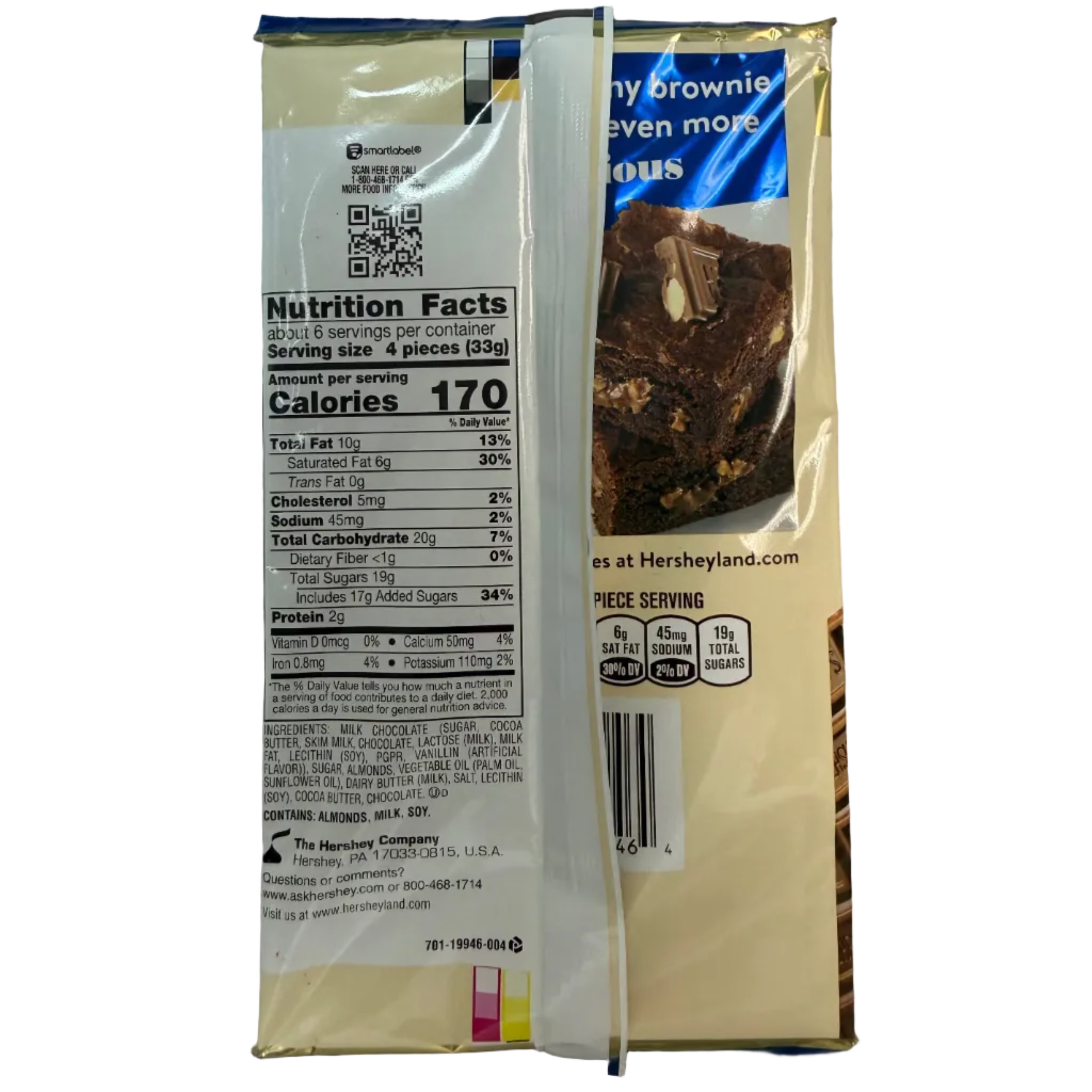 Hershey's Giant Symphony Almond & Toffee Chocolate Bar - 7.37oz