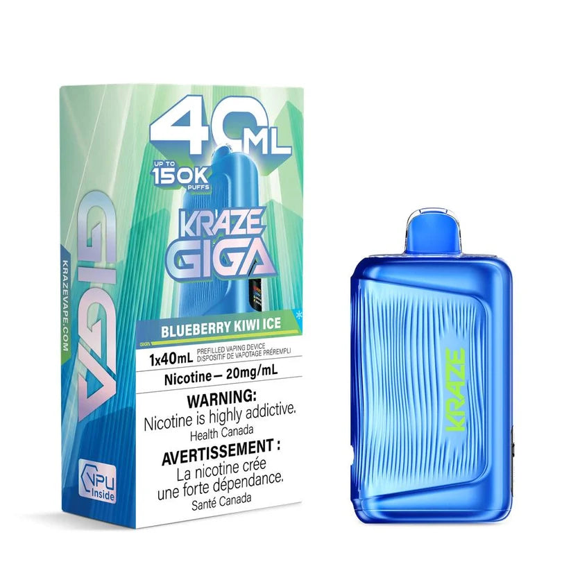 K.r.a.z.e G.i.g.a 40ML 150K Blueberry Kiwi Ice
