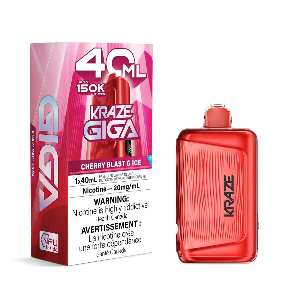 K.r.a.z.e G.i.g.a 40ML 150K Cherry Blast G Ice