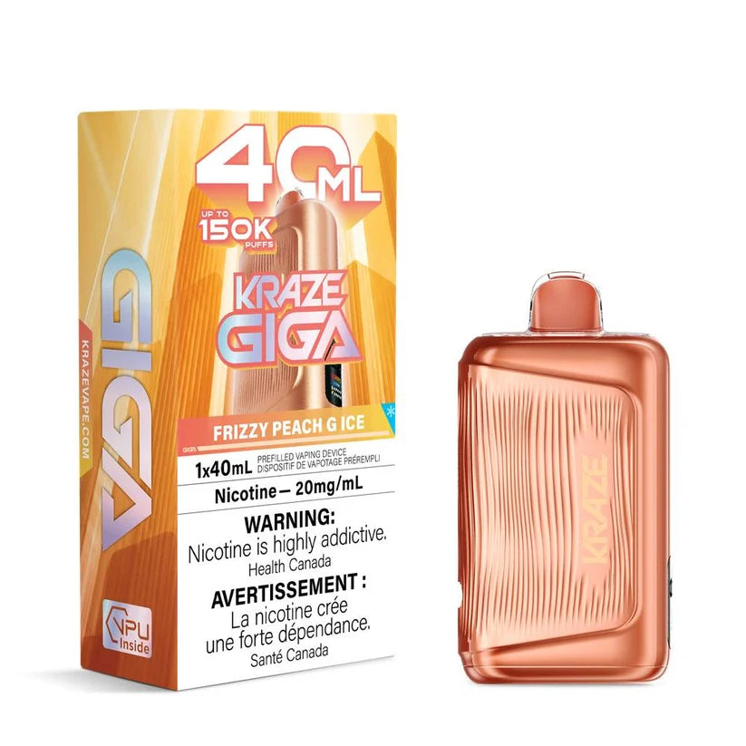 K.r.a.z.e G.i.g.a 40ML 150K Frizzy Peach G Ice