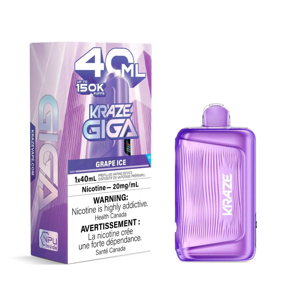 K.r.a.z.e G.i.g.a 40ML 150K Grape Ice