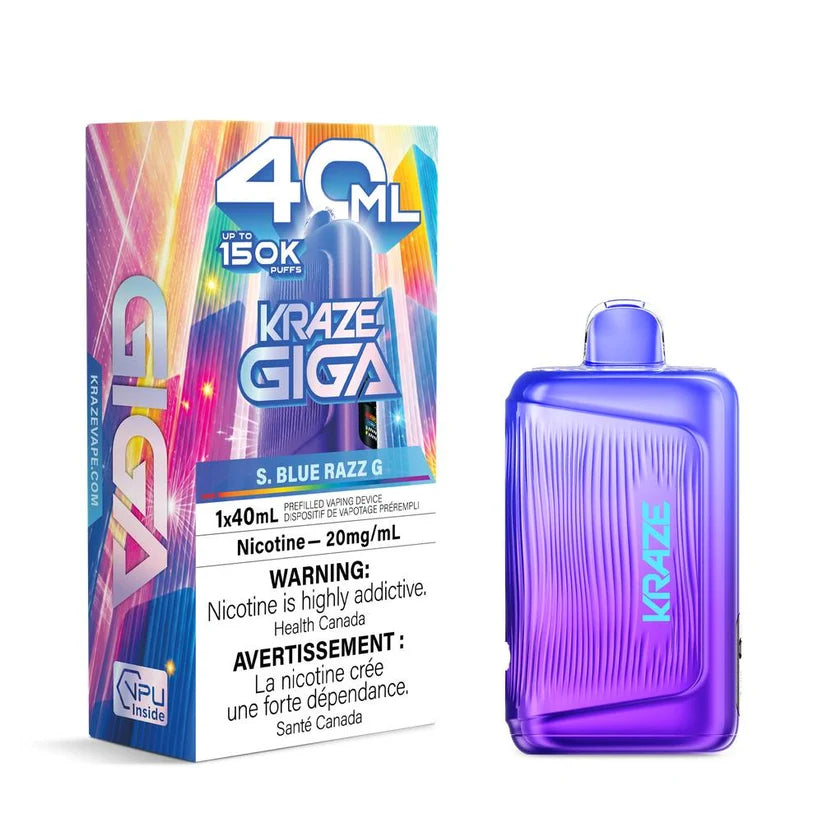 K.r.a.z.e G.i.g.a 40ML 150K S. Blue Razz G