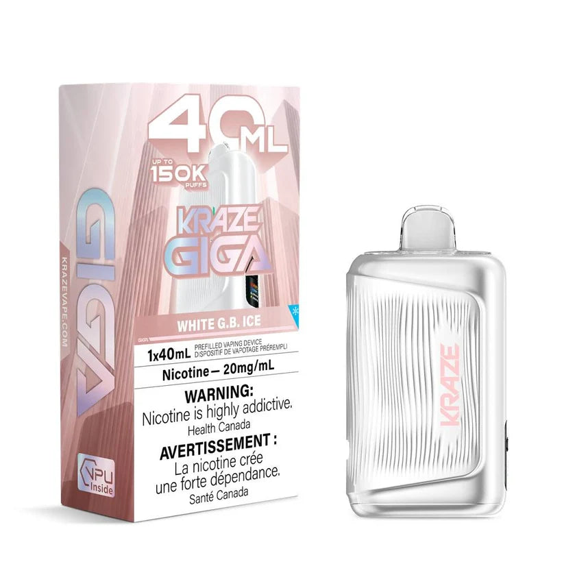 K.r.a.z.e G.i.g.a 40ML 150K White G.B. Ice