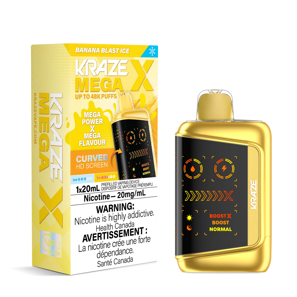 K.r.a.z.e M.e.g.a X 48K Banana Blast Ice