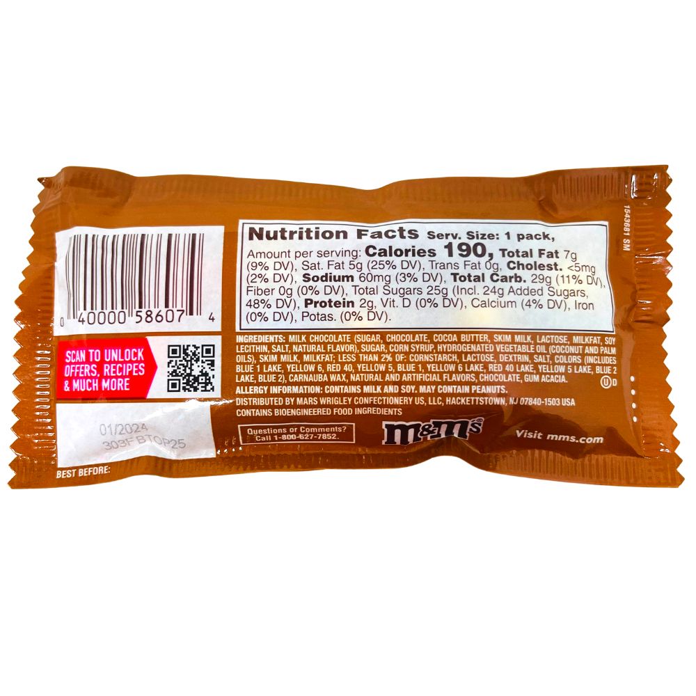 M&M's Caramel Cold Brew Candies - 1.41oz