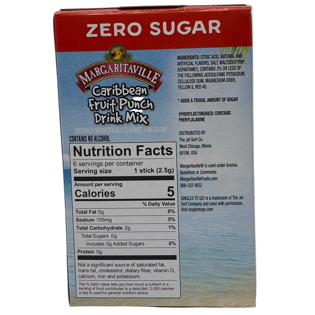 Margaritaville Caribbean Fruit Punch Singles To Go Drink Mix