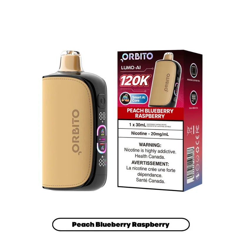 O.r.b.i.t.o Lumo AI 120K Peach Blueberry Raspberry 20MG