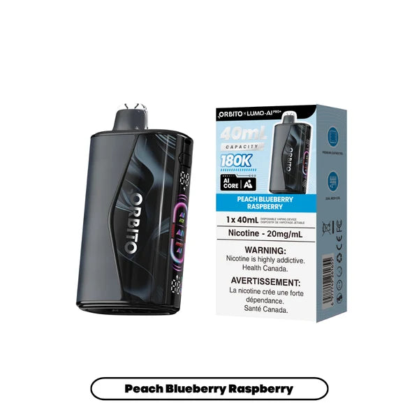 O.r.b.i.t.o Lumo AI Pro+ 180K 20MG Peach Blueberry Raspberry