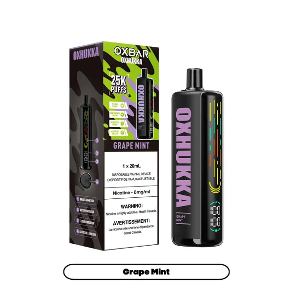 O.x.b.a.r Oxhukka Grape Mint 25K