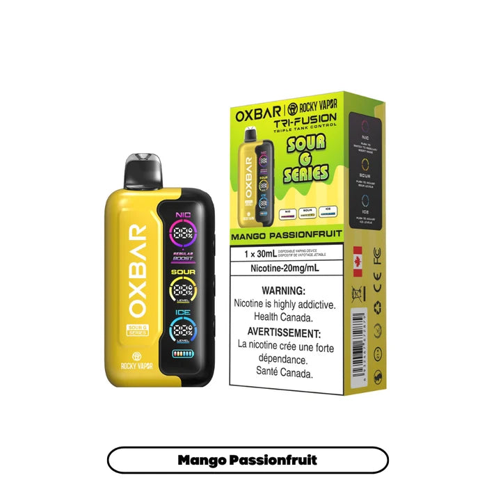 Oxbar Tri Fusion X Rocky Sour G Series Mango Passionfruit