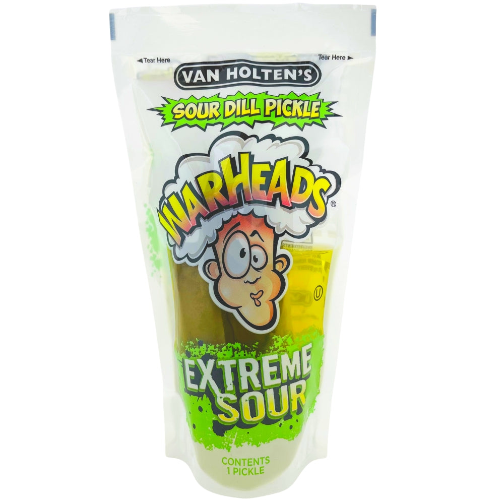 Van Holten's Jumbo Sour Dill Pickle Warheads - 140g