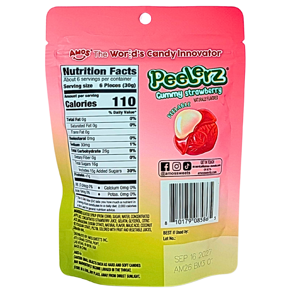 Amos Peelerz Strawberry - 6oz