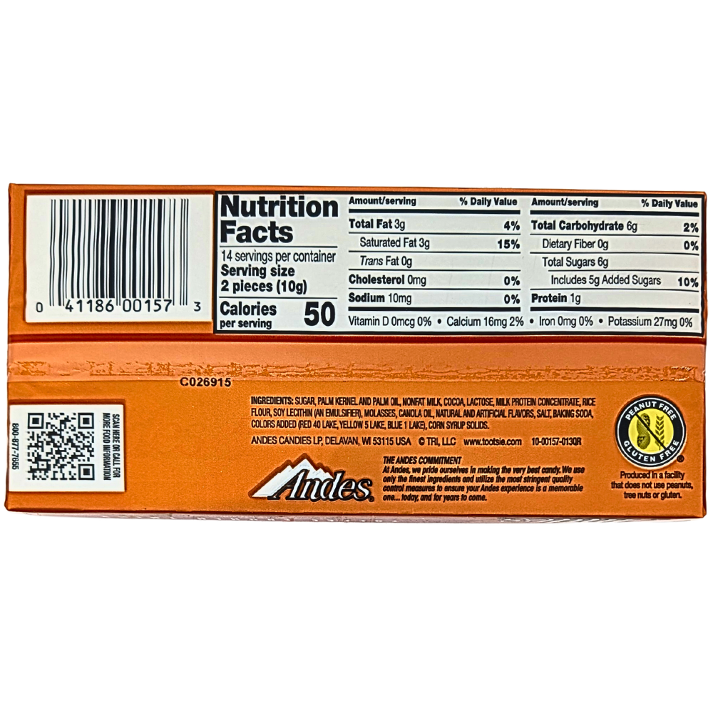 Andes Toffee Crunch Thins - 132g