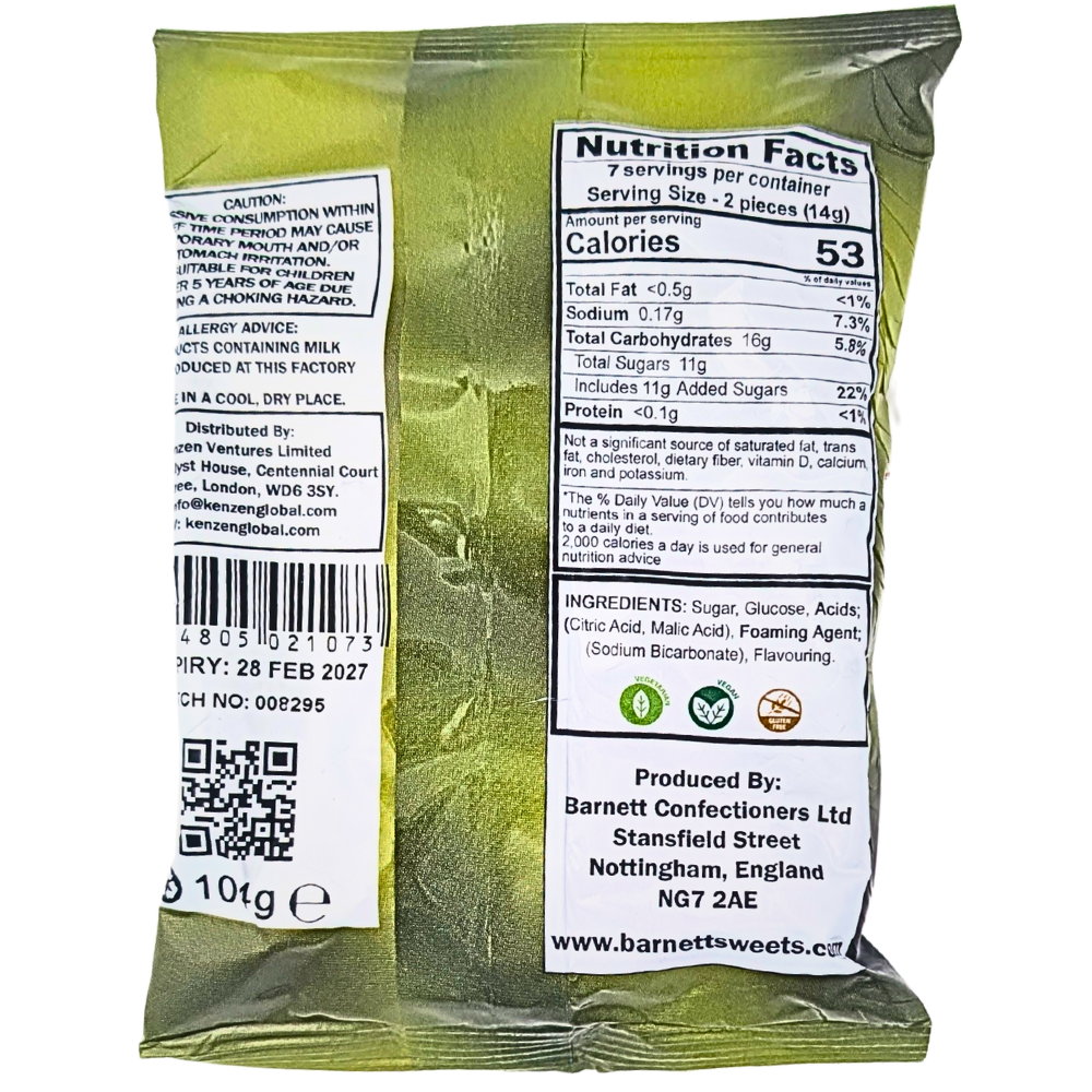 Barnetts Mega Sour Lemon (UK) - 104g