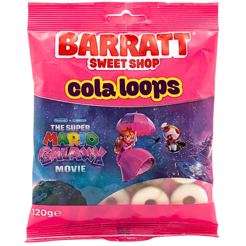 Barratt Super Mario Galaxy Cola Loops (UK) - 120g