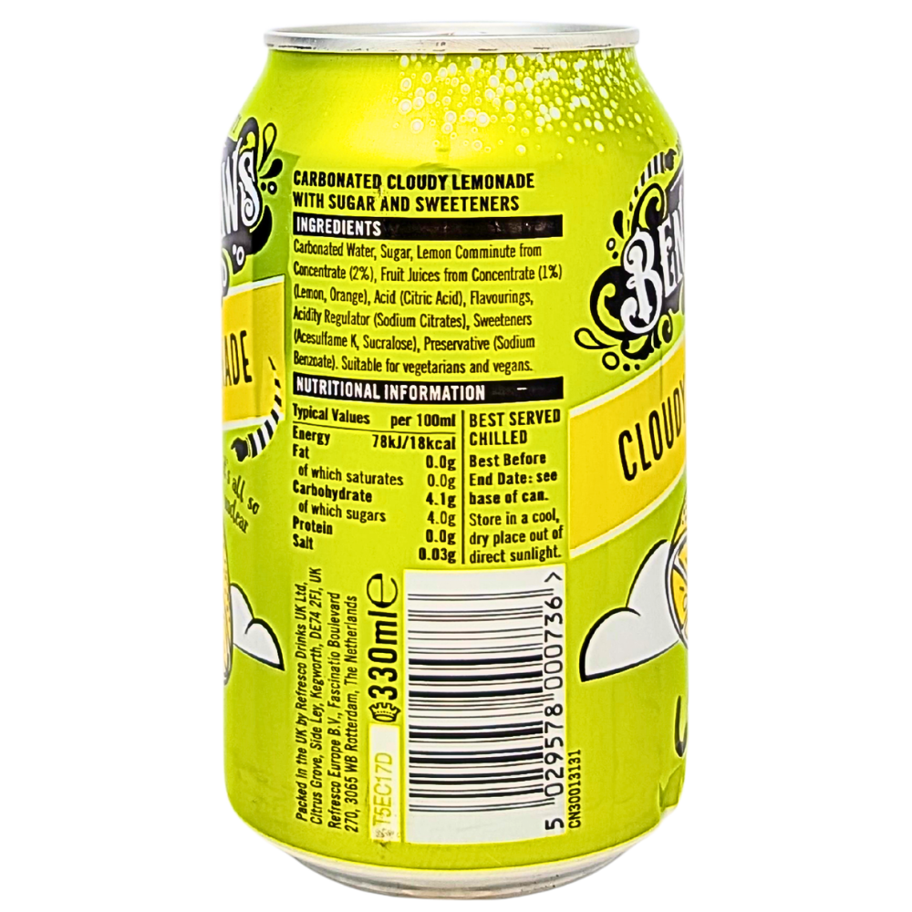 Ben Shaws Cloudy Lemonade (UK) - 330mL