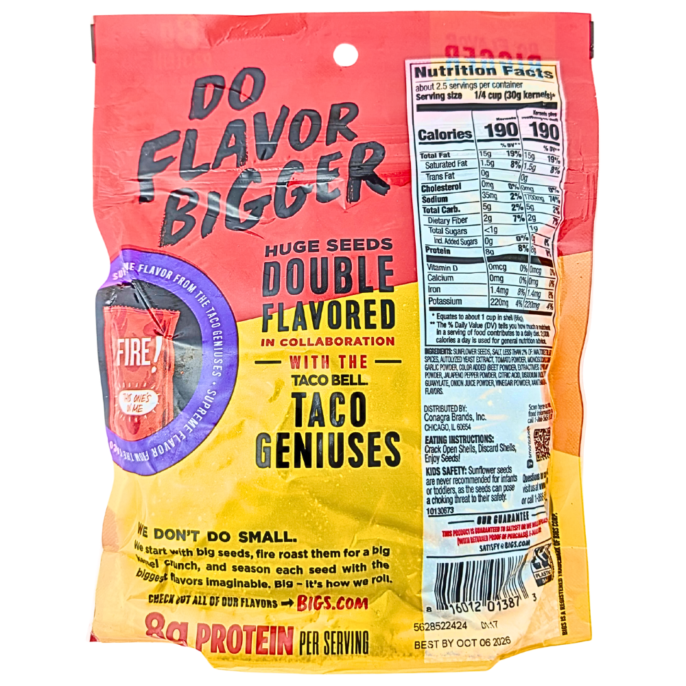 Bigs Fire Sunflower Seeds - 5.35oz