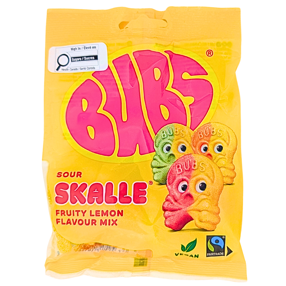 Bubs Sour Skull Fruity Lemon Mix (Sweden) - 90g