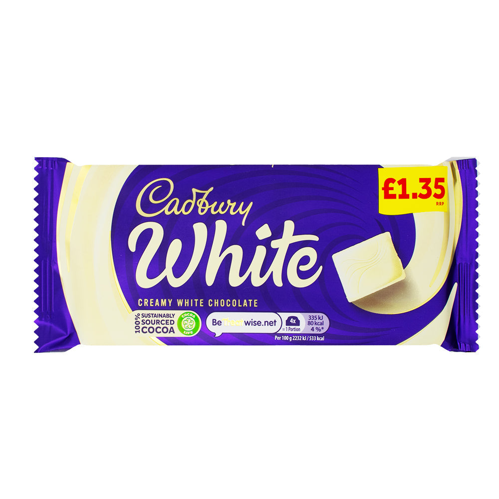 Cadbury White Chocolate Block (UK) - 90g *BB Sep 08 2026*