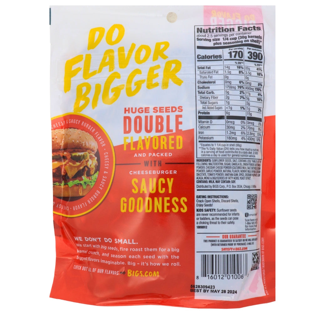 Bigs Cheese Burger Sunflower Seeds - 152g