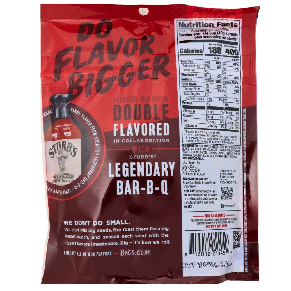 Bigs Smokey Tangy Bar-B-Q Sunflower Seeds - 152g