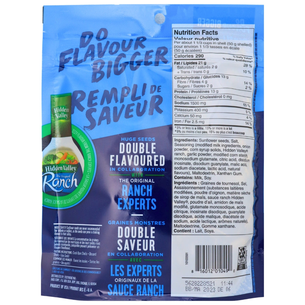 Bigs Zesty Ranch Sunflower Seeds - 140g