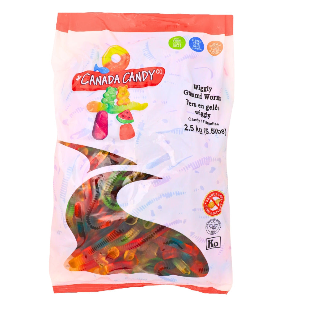 CCC Wiggly Gummi Worms Candy - 2kg