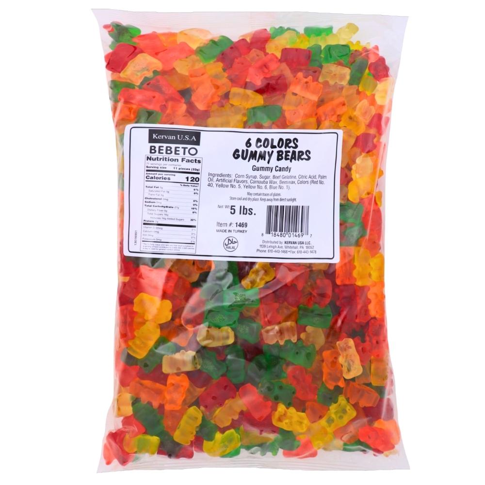 Kervan Gummy Bears Gummy Candy - 5lbs