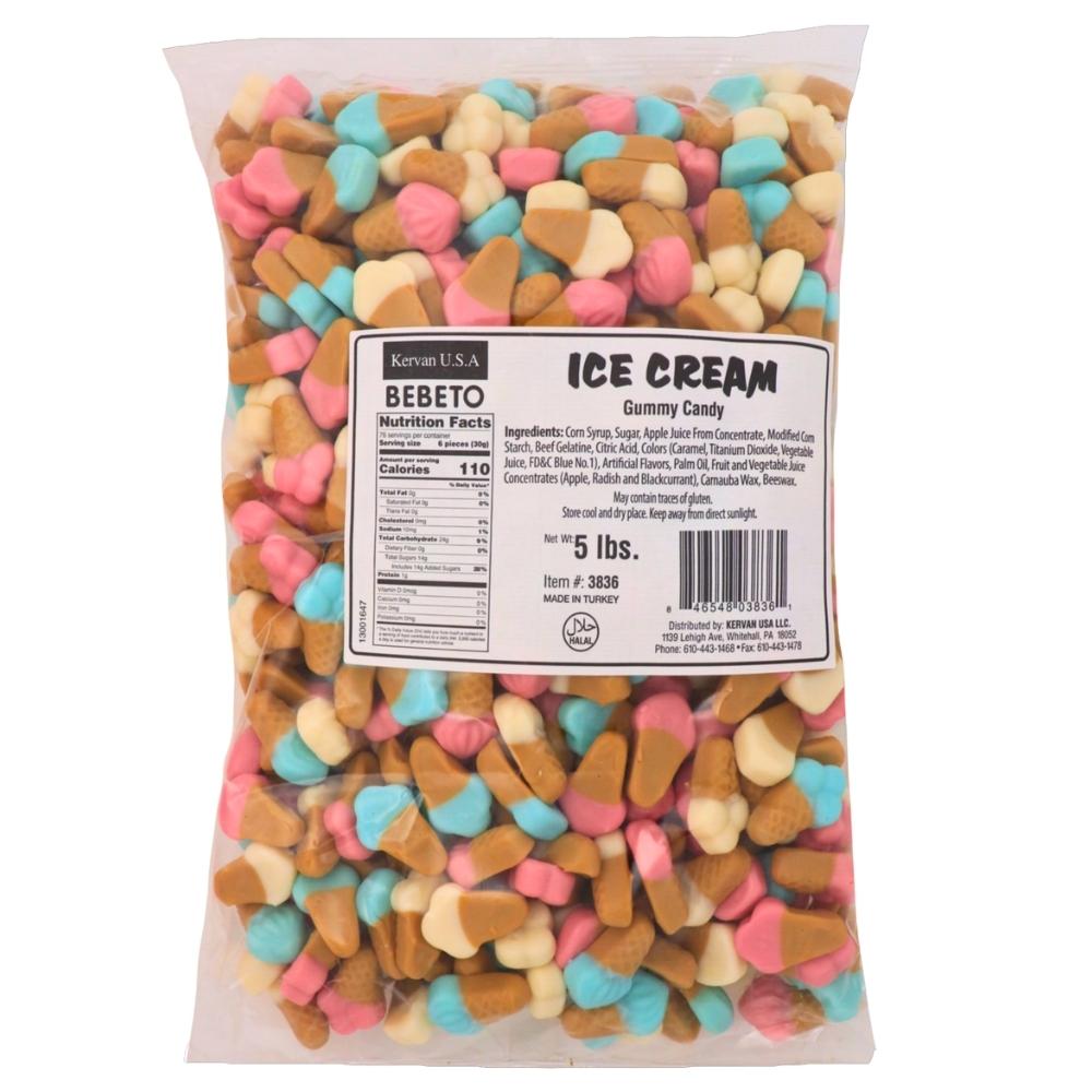 Kervan Ice Cream Gummy Candy - 5lbs