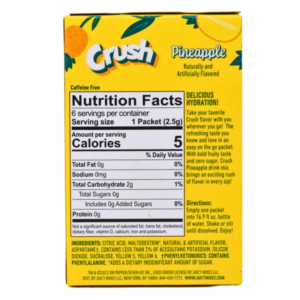 Crush Pineapple Singles to Go Drink Mix - 15g