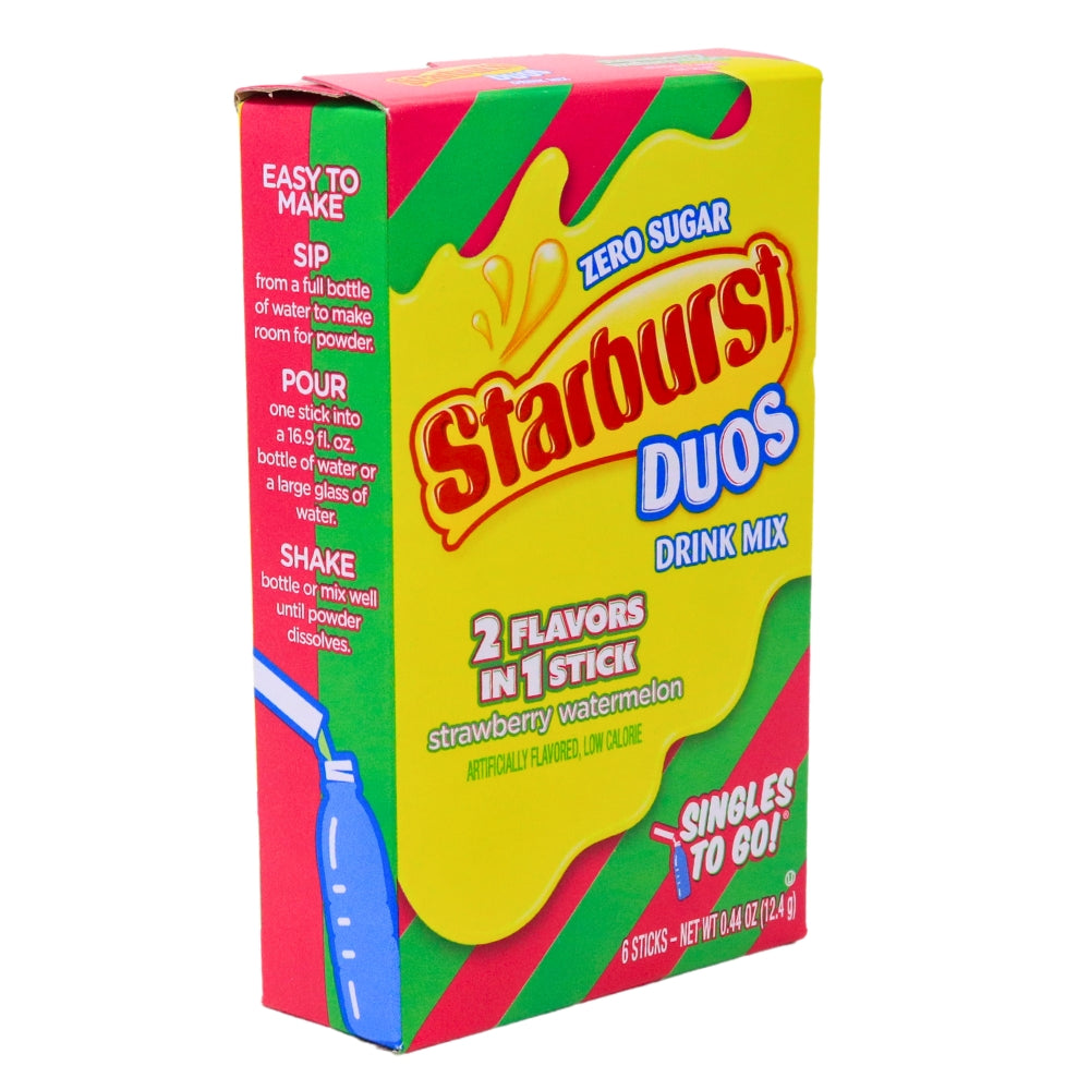 Starburst Duos Strawberry Watermelon Singles To Go Drink Mix - 12.4g