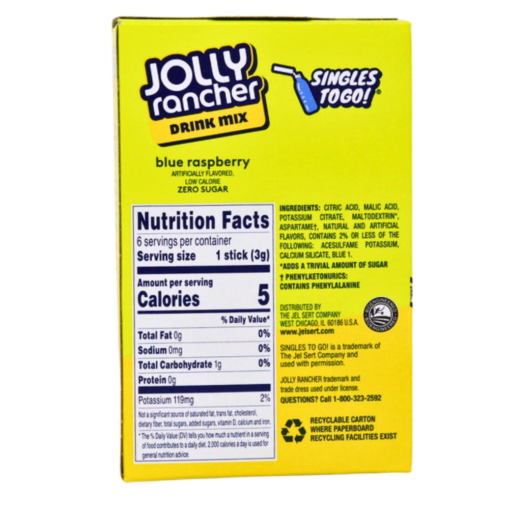 Jolly Rancher Blue Raspberry Singles To Go